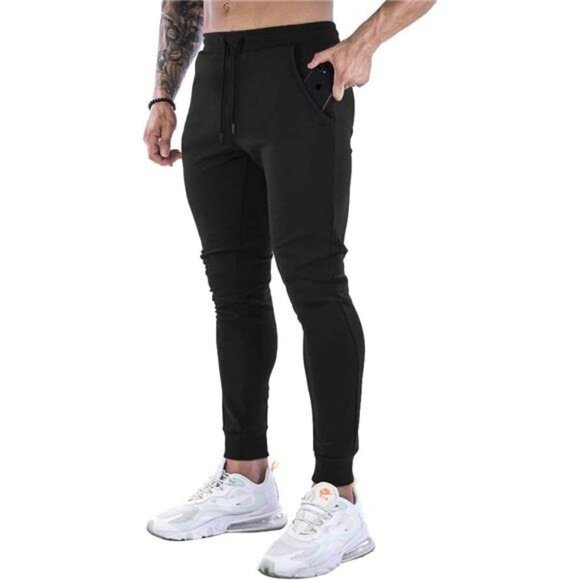 Men's Slim Joggers Gym Workout Pants, Sport Training Tapered, Athletics Joggers - Picture 1 of 7